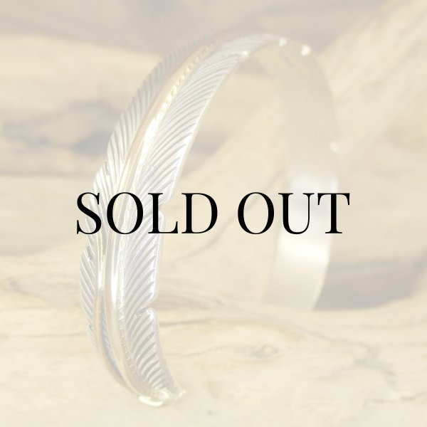 画像8: ナバホ族：Harvey Mace イーグルフェザー12KGF カフブレスレット (8)