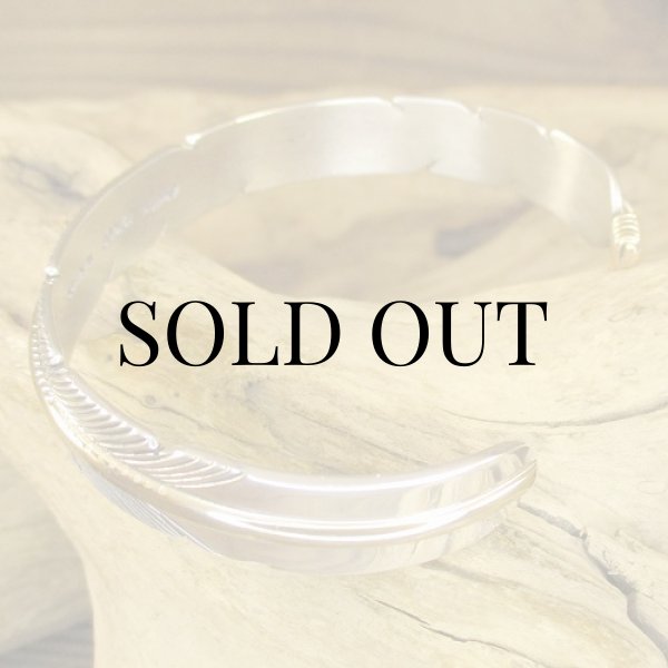 画像5: ナバホ族：Harvey Mace イーグルフェザー12KGF カフブレスレット (5)