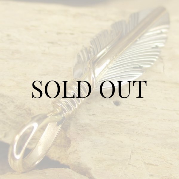 画像5: ナバホ族：Harvey Mace イーグルフェザー12KGF ペンダントトップSS (5)