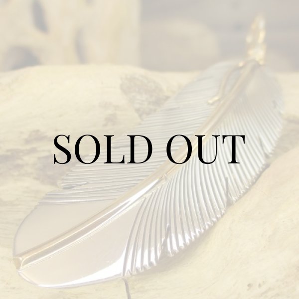 画像7: ナバホ族：Harvey Mace イーグルフェザー12KGF ペンダントトップL (7)