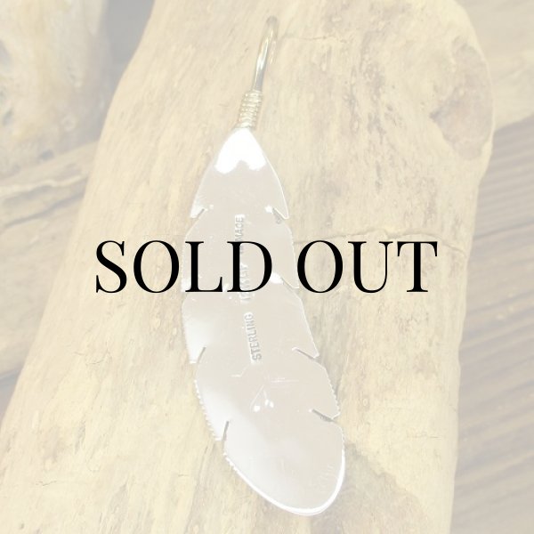 画像4: ナバホ族：Harvey Mace イーグルフェザー12KGF ペンダントトップL (4)