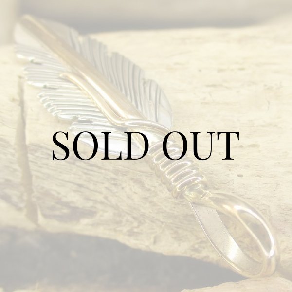 画像6: ナバホ族：Harvey Mace イーグルフェザー12KGF ペンダントトップSS (6)