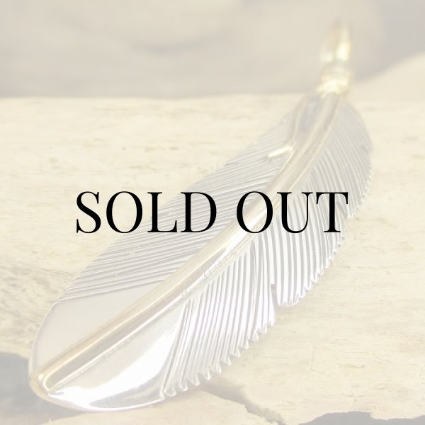 画像7: ナバホ族：Harvey Mace イーグルフェザー12KGF ペンダントトップM (7)