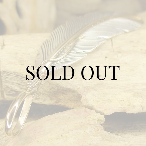 画像5: ナバホ族：Harvey Mace イーグルフェザー12KGF ペンダントトップL (5)