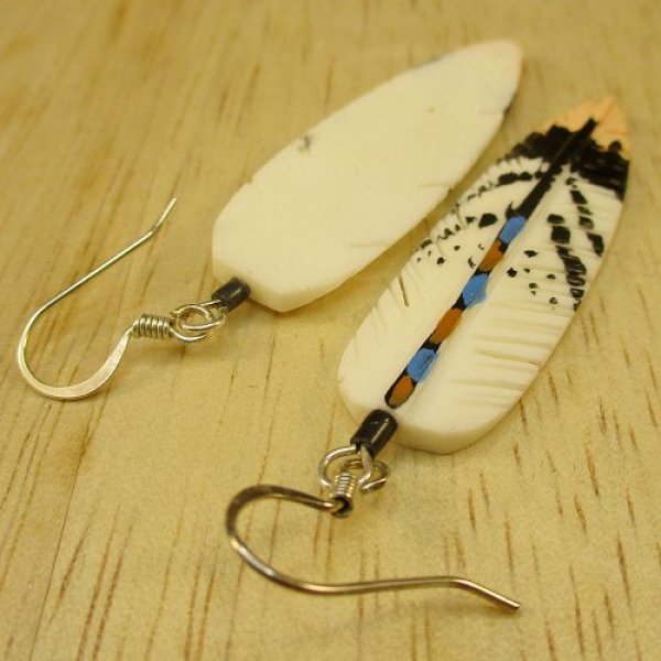 画像2: ボーンフェザー ピアス (2)