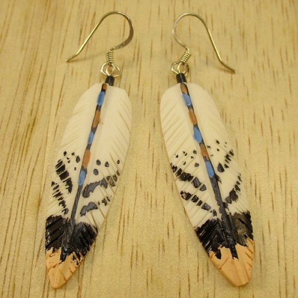 画像3: ボーンフェザー ピアス (3)