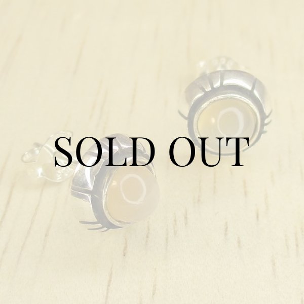 画像3: スターリングシルバー ムーンストーン ピアス (3)