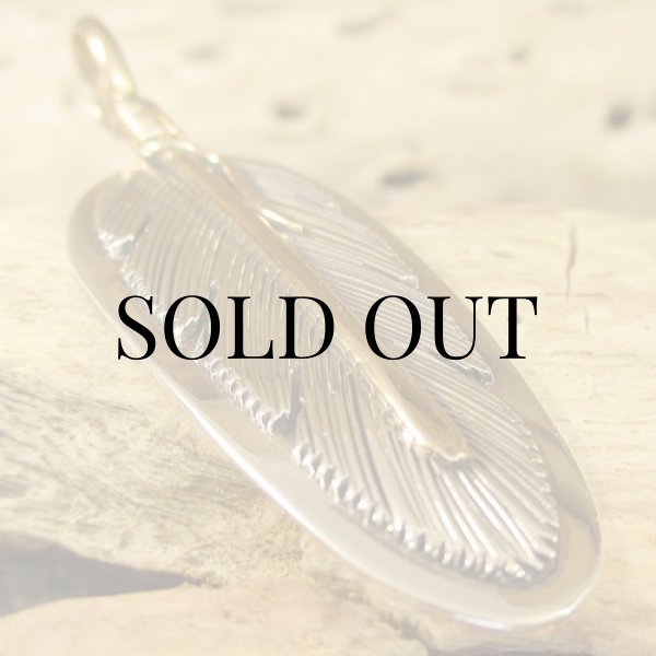 画像8: ナバホ族：Harvey Mace イーグルフェザー12KGF ペンダントトップM (8)