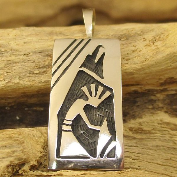 画像2: ホピ族：Willis Humeyestewa ココペリモチーフ ペンダント トップ (2)