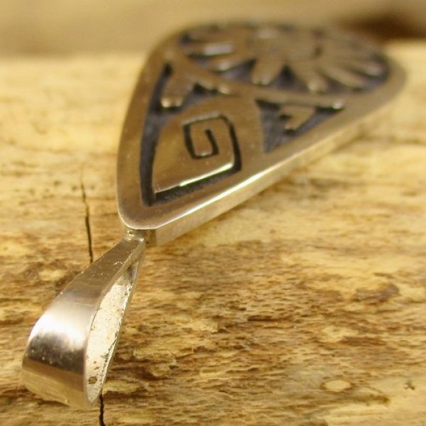 画像5: ホピ族:Willis Humeyestewa サンフェイスモチーフ ペンダント トップ (5)