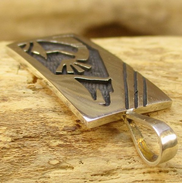 画像6: ホピ族：Willis Humeyestewa ココペリモチーフ ペンダント トップ (6)