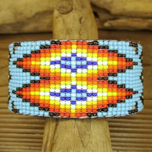 画像4: ナバホ族：ビーズワーク カフブレスレット (4)