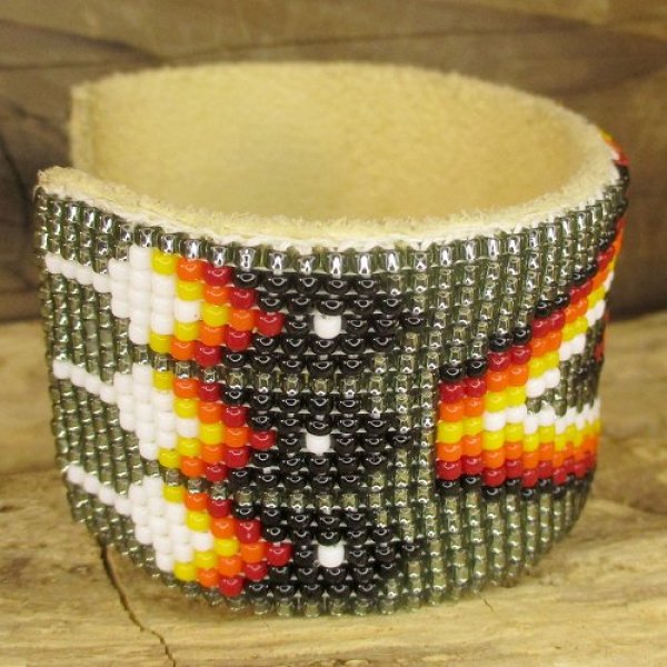 画像7: ナバホ族：ビーズワーク カフブレスレット (7)