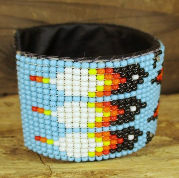 画像7: ナバホ族：ビーズワーク カフブレスレット (7)