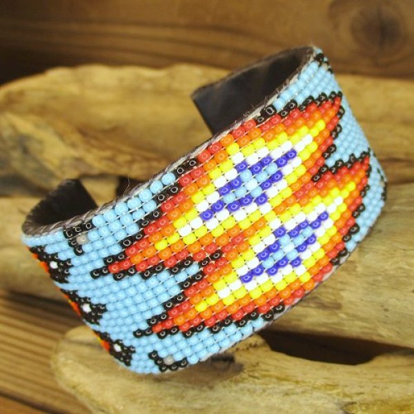 画像3: ナバホ族：ビーズワーク カフブレスレット (3)