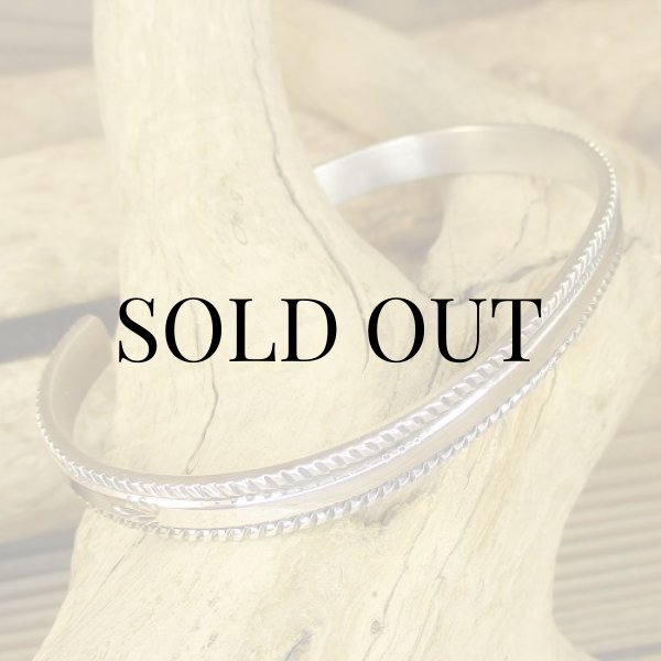 画像3: ナバホ族:Bruce Morgan チゼルワーク シルバー カフブレスレット (3)