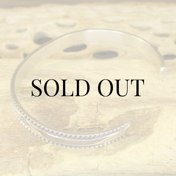 画像7: ナバホ族:Bruce Morgan チゼルワーク シルバー カフブレスレット (7)