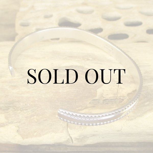 画像8: ナバホ族:Bruce Morgan チゼルワーク シルバー カフブレスレット (8)