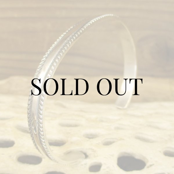 画像5: ナバホ族:Bruce Morgan チゼルワーク シルバー カフブレスレット (5)