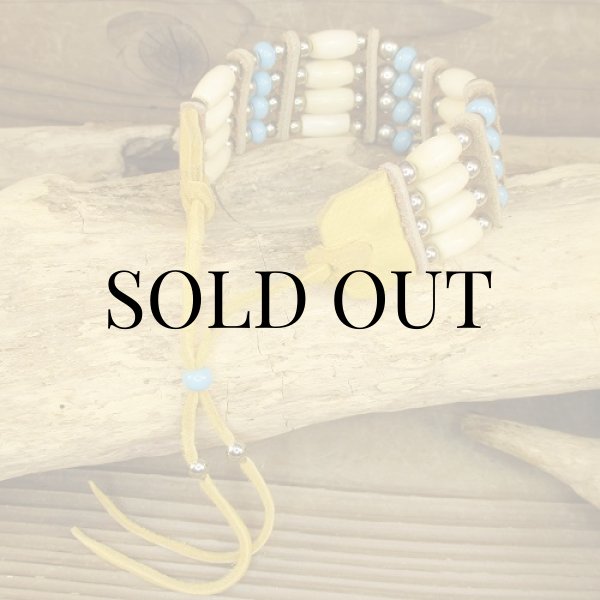 画像11: ナバホ族：Buffalo Bone Bracelet（バッファローボーン ブレスレット） (11)