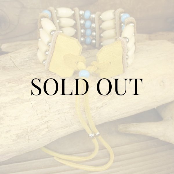 画像10: ナバホ族：Buffalo Bone Bracelet（バッファローボーン ブレスレット） (10)