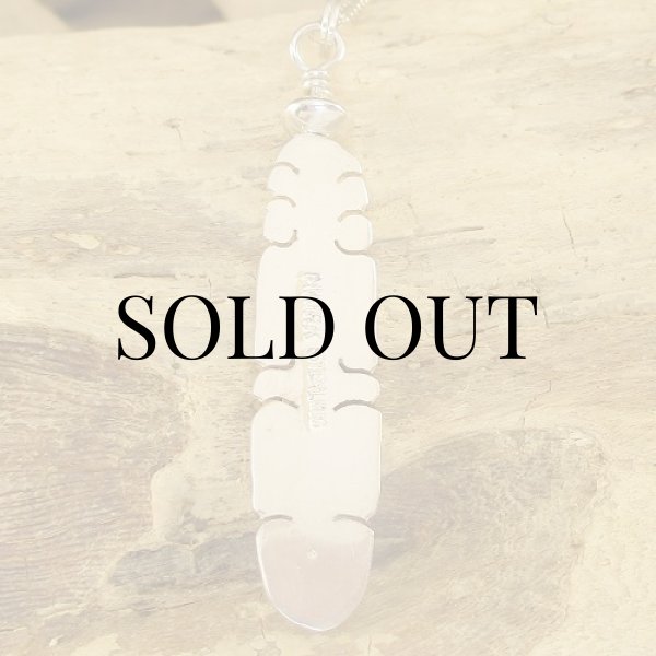 画像4: イスレタ族：マイケル・カーク（Michael Kirk）イーグルフェザー ペンダントトップ (4)