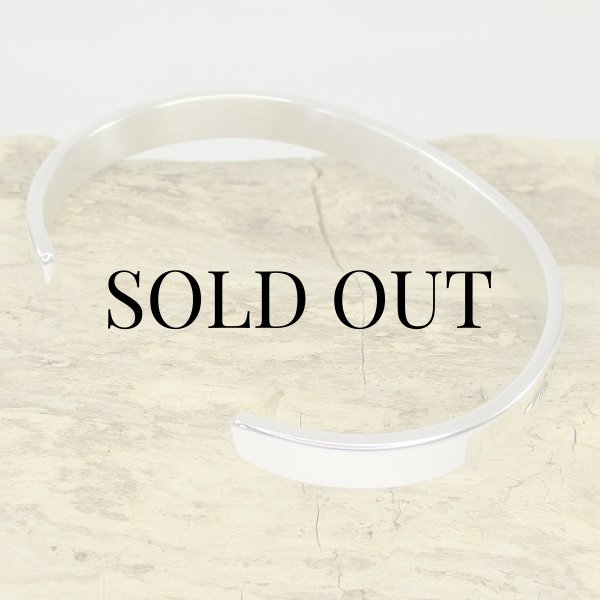 画像7: ナバホ族：Bruce Morgan スタンプワーク シルバー カフブレスレット (7)