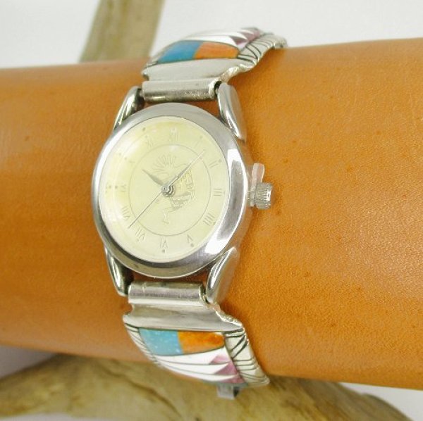 画像5: ズニ族：インレイ ウォッチバンド (5)