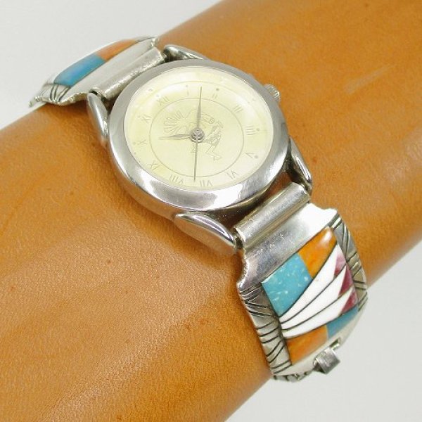 画像4: ズニ族：インレイ ウォッチバンド (4)