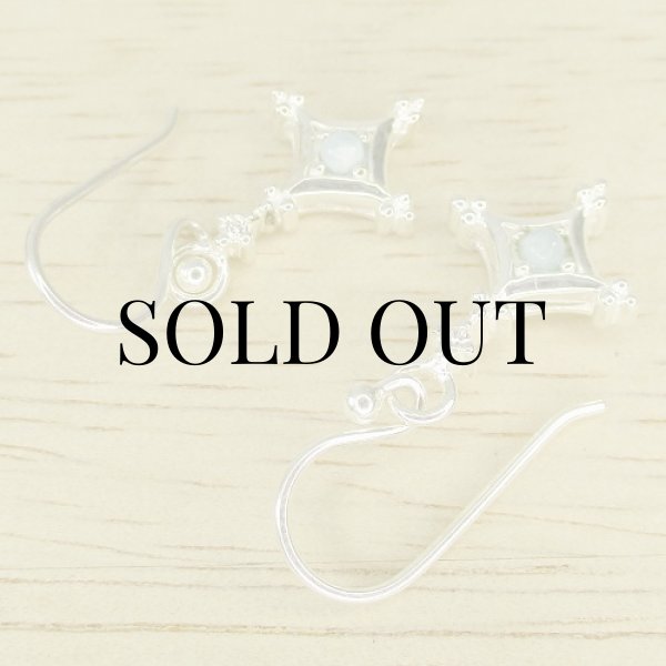 画像3: スターリングシルバー ラリマー ピアス (3)