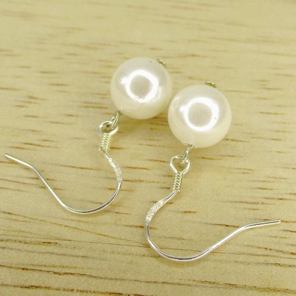 画像4: シルバー パール ピアス (4)