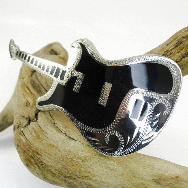 画像2: エレキギター モチーフ バックル (2)