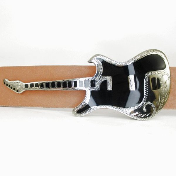 画像5: エレキギター モチーフ バックル (5)