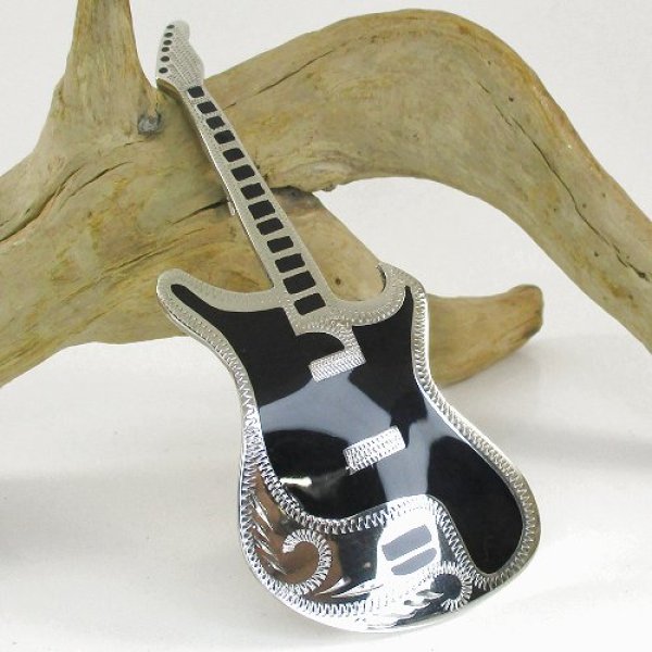 画像10: エレキギター モチーフ バックル (10)