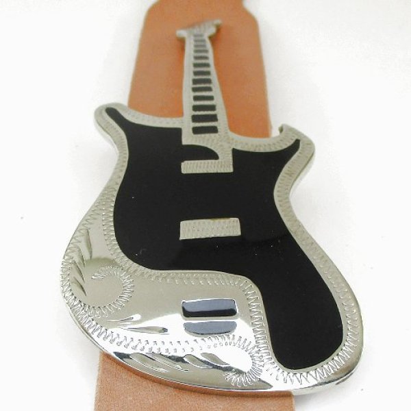 画像7: エレキギター モチーフ バックル (7)