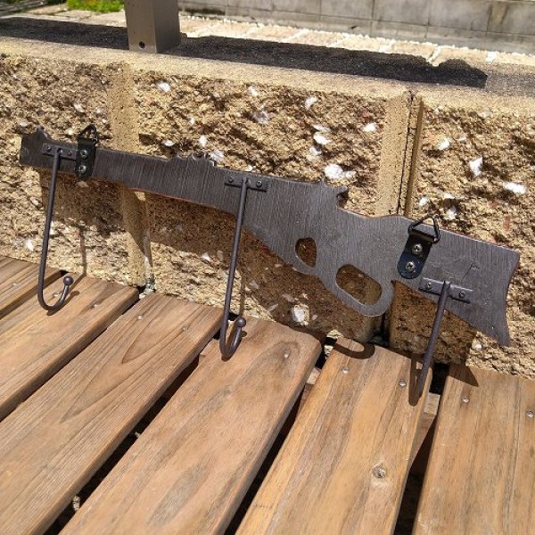 画像11:  『ライフルモチーフ壁掛け 3フック』(Triple Hanger Hook) (11)