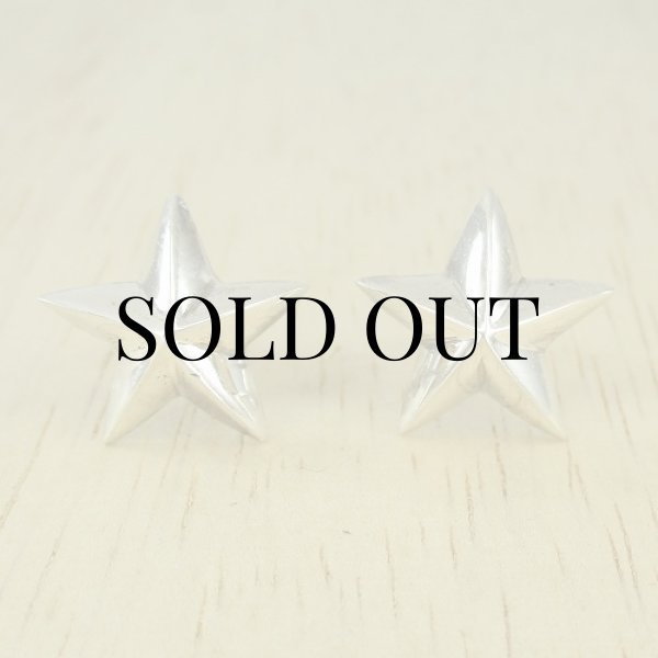 画像2: シルバー ローンスター ピアス (2)