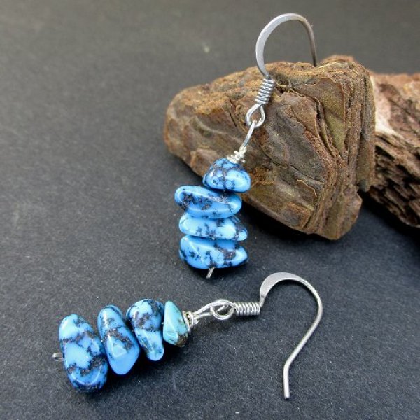 画像5: ナバホ族:ターコイズ ピアス (5)