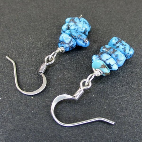 画像3: ナバホ族:ターコイズ ピアス (3)