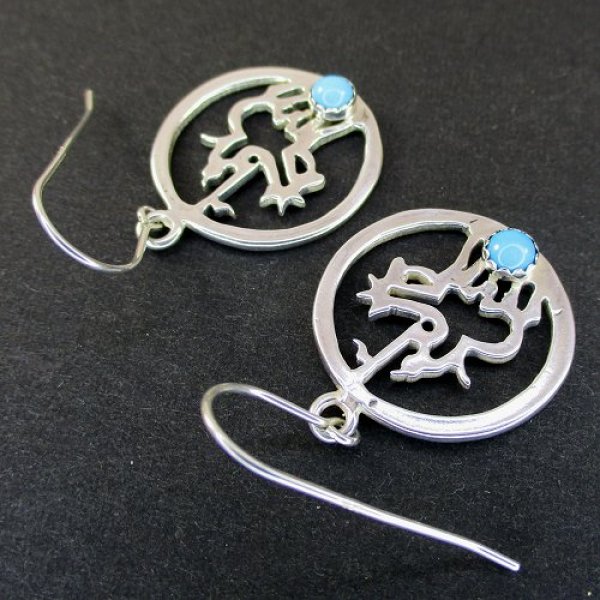 画像4: ナバホ族：ターコイズ ピアス (4)