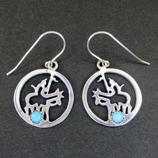 画像2: ナバホ族：ターコイズ ピアス (2)