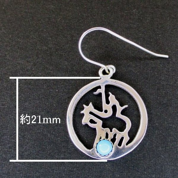 画像8: ナバホ族：ターコイズ ピアス (8)