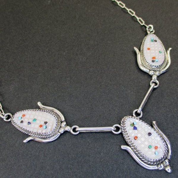 画像4: ズニ族：コーンモチーフ チョーカー（ネックレス） (4)