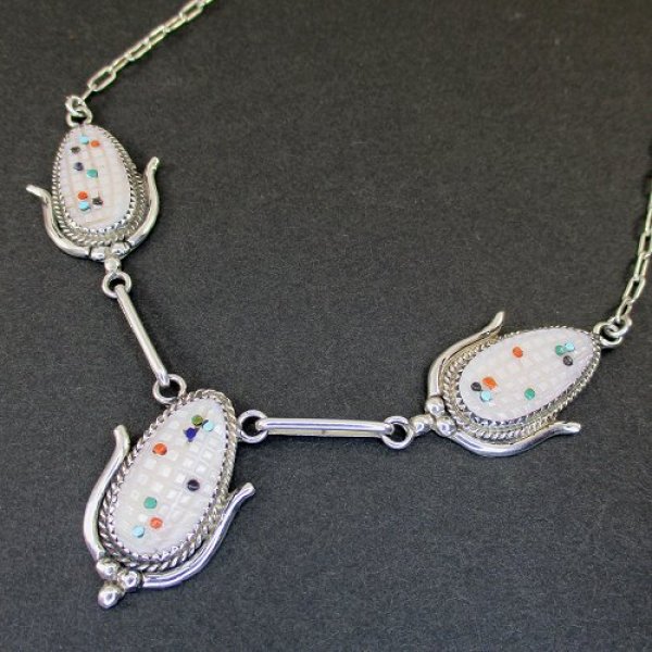 画像2: ズニ族：コーンモチーフ チョーカー（ネックレス） (2)