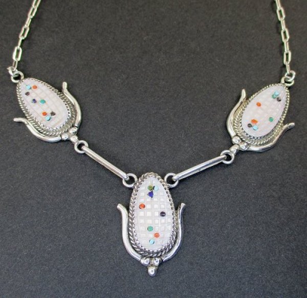 画像3: ズニ族：コーンモチーフ チョーカー（ネックレス） (3)