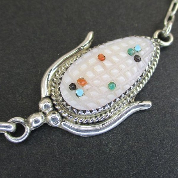 画像5: ズニ族：コーンモチーフ チョーカー（ネックレス） (5)