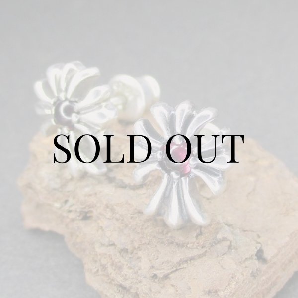 画像5: スターリングシルバー クロス ピアス (5)