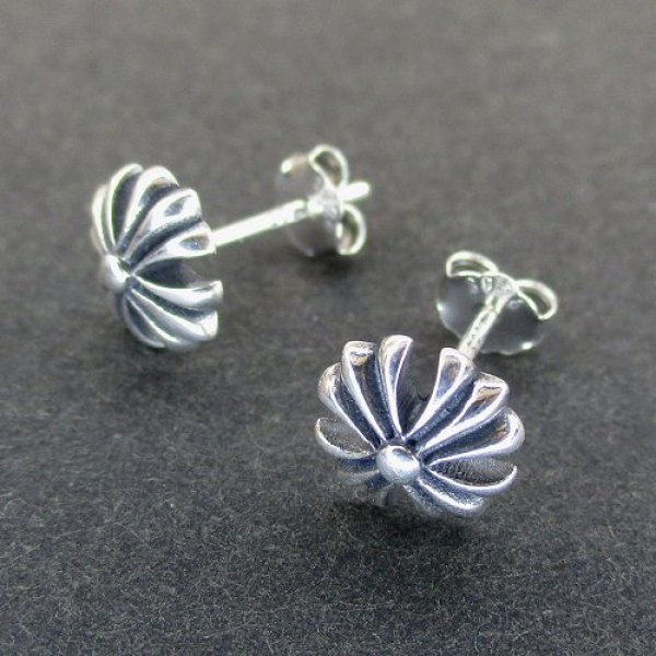 画像3: スターリングシルバー クロス ピアス (3)