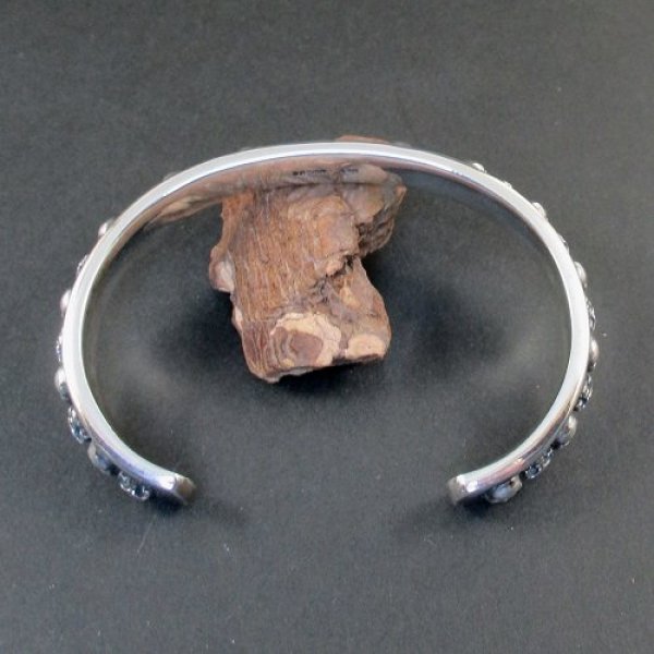 画像4: スカル シルバー カフブレスレット (4)