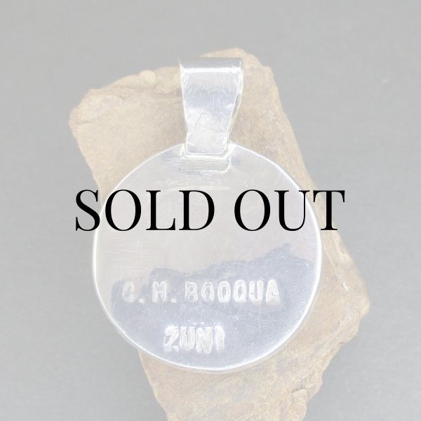 画像4: ズニ族：C.M.Booqua マルチカラー インレイ ペンダントトップ (4)